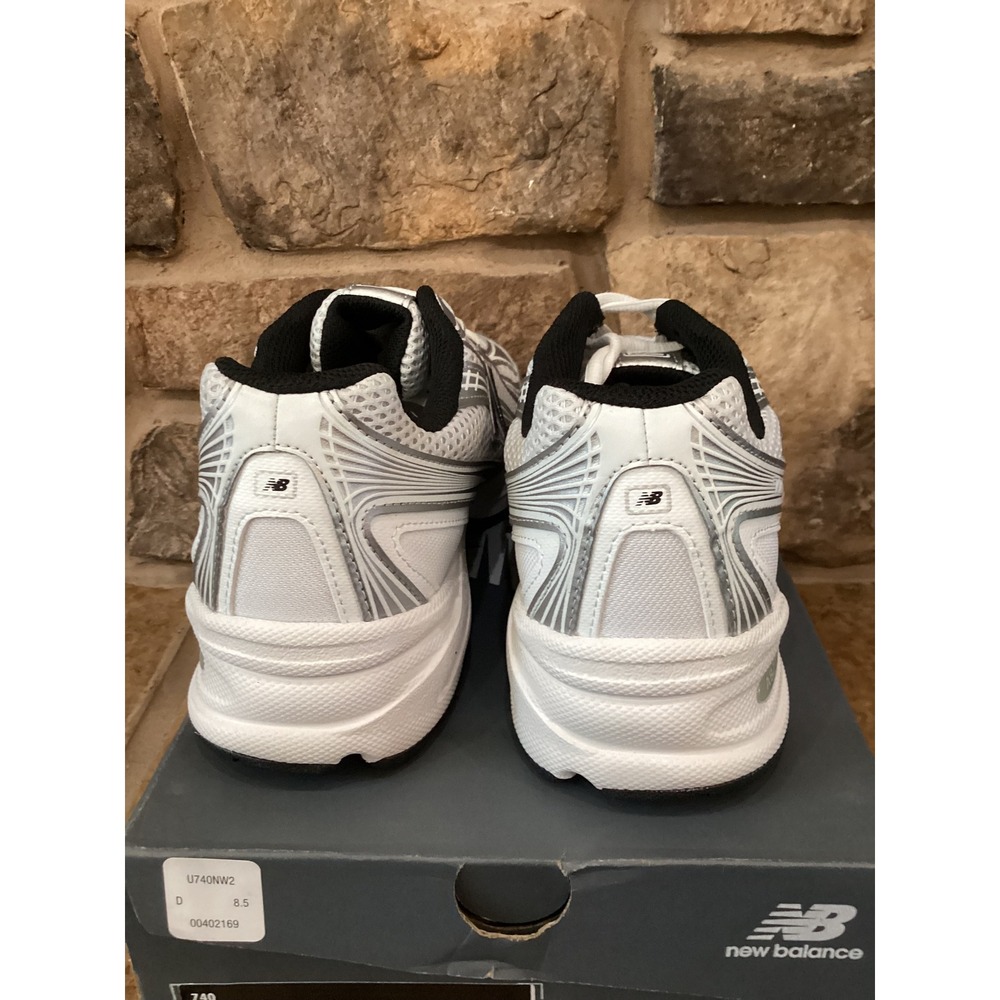 New Balance 740 Size Mens 8.5 Womens 10 White Grey Silver Mesh Running Shoes New - Picture 7 of 8